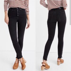 Madewell 10" High-Rise Skinny Jeans in Berkeley Black: Button-Through Edition 27